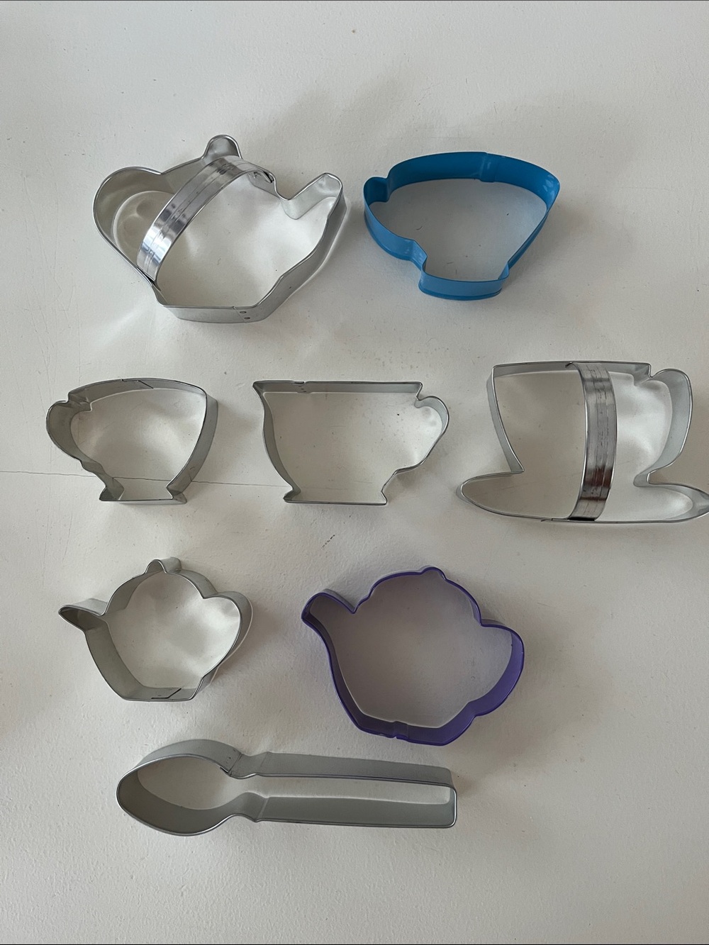 Tea Party-Themed Cookie Cutters, Set of 8